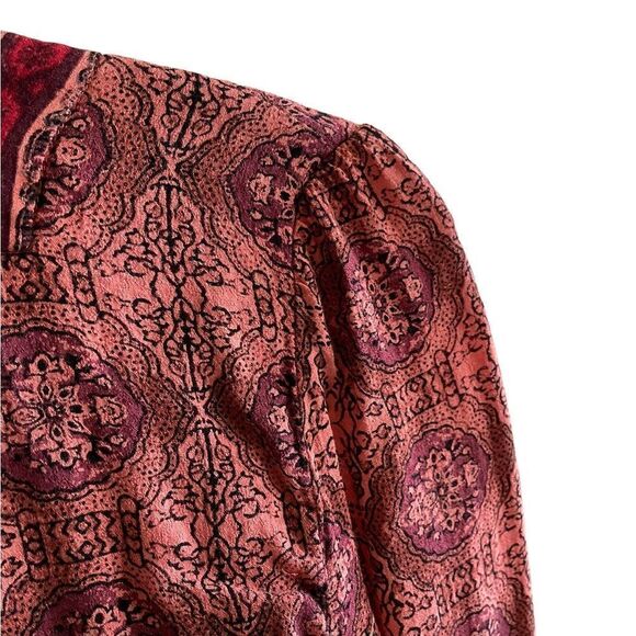 FREE PEOPLE Time of Your Life Top Coral Combo Size Small - Picture 4 of 7